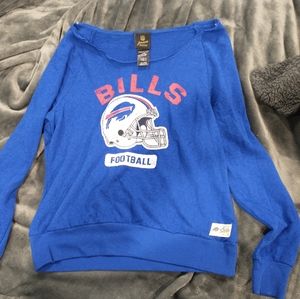 Off The Shoulder Buffalo Bills Sweatshirt